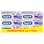 Oral-B 3D White Luxe Perfection Toothpaste 12 x 75 ml, whitening toothpaste