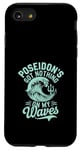 Coque pour iPhone SE (2020) / 7 / 8 Poseidon Dieu de la mer Océan Trident et vagues Illustration