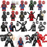 18 st Spiderman Venom minifigurer byggklossar actionfigur set