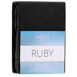 AmeliaHome Ruby -muotoonommeltu lakana, musta 160x200