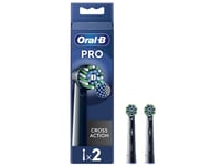 Oral-B | Replaceable Toothbrush Heads | Eb50brx-2 Cross Action Pro | Heads | For Adults | Number Of Brush Heads Included 2 | Black