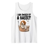 I am Owned By A Basset Hound Dog Lover Tank Top