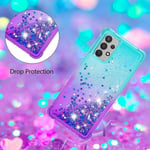 Samsung Galaxy A32 4g Case Gradient Quicksand Gradient Quicksand pehmeä TPU puskurin tyynynpäällinen - sininen ja violetti