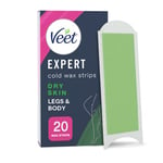 Veet Expert Vaxremsor Torr Hud För Ben & Kropp Vaxremsor 20 st