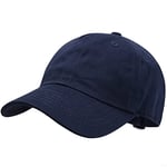 GADIEMKENSD Kids Plain Baseball Cap Unconstructed Fitted Toddler Sun Hat Washed Cotton Kids Baseball Hat Beach Camping Golf Travel for Girls Boys 3-7 Years Navy