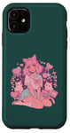 Coque pour iPhone 11 Anime Cat Girl Manga Hearts Kawaii Cute Holiday Valentines