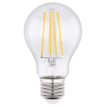 Ampoule led ampoule à filament design boule de lampe en verre transparent 7 w 806 lm 2700 k lumière blanche chaude argent