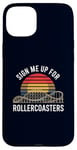 Coque pour iPhone 15 Plus Inscrivez-moi pour le ventilateur Rollercoasters Retro Roller Coaster