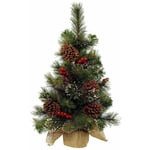 Sans Marque - Sapin de Noël Everlands pvc Enneigé Sapin 30 x 45 cm Mini