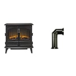 Dimplex Cassia Noir Electric Fire & Dimplex DX0001 Stove Pipe, 45.6 cm*28.1 cm*12.42 cm