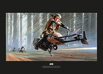 Komar Star Wars Classic RMQ Endor Speeder – Taille : 70 x 50 cm Tableau mural (sans cadre)