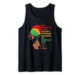 Retro Alphabet Afro Woman I Am The Storm Black History Tank Top