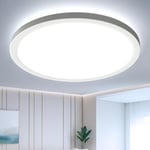 EASY EAGLE Plafonnier LED, Luminaire Plafonnier 6500K, Lampe de Plafond LED Moderne Salle Blanc, Imperméable IP44, Ø 22CM, Applicable à Salle de Bain, Chambre, Cuisine, Salon, Balcon