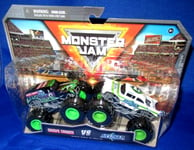 MONSTER JAM DOUBLES GRAVE DIGGER VS AVENGER NEW 2023 1:64