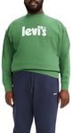 Levi's Men's Big & Tall Relaxed Graphic Crew Sweatshirt Poster Logo Peppermint (0) 1XL -