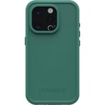 OtterBox iPhone 15 Pro (Only) FRĒ Series Waterproof Case with MagSafe (Designed by LifeProof) - PINE (Green), waterproof, 60% recycled plastic, sleek and stylish