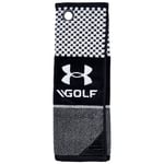 Golf Towel Under Armour Bag Loop Black White Microfiber Cotton Scrub Patch