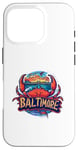 Coque pour iPhone 16 Pro Baltimore Maryland MD DMV Fruits de mer Vacation Crabe Ocean Fun