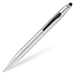 CROSS Tech2 Chrome Ballpoint Pen with Stylus incl. Premium Gift Box – Refillable Medium Ballpen