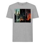 T-Shirt Homme Col Rond Trilogie Seigneur Des Anneaux Peinture Art