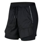 Nike Tech Pack 2 in1 Running Short Sz M  - Black CT2379 010