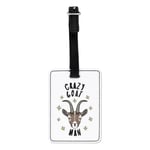 Crazy Goat Man Stars Visual Luggage Tag Suitcase Bag - Funny Travel Animal