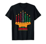 Kinara Seven Candles Principles Of Kwanzaa Happy Kwanzaa T-Shirt