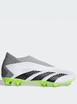 Adidas Mens Predator Laceless 20.3 Firm Ground Football Boot - White