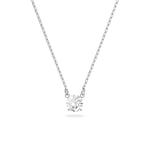 Swarovski Attract necklace, Round, White, Rhodium plated