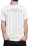 Official Death Stranding Logo Mens White T-Shirt, Medium Cotton Shirt