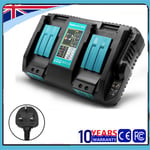 For Makita DC18RD 18v Li-Ion BL1850 Twin Double Port Rapid Battery Charger 240V