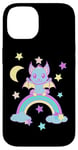 Coque pour iPhone 14 Chauve-souris pour Halloween - Arc-en-ciel - Pour enfant