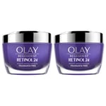 Olay Regenerist Retinol 24 Night Moisturiser Cream, 2 X 50Ml