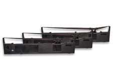 3x Ink Ribbon compatible with Epson LQ 2100 Series LQ 2080 LQ 2170 LQ 2180 Black