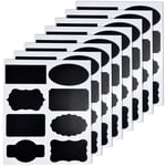 Chalkboard Labels, 64 Pcs 8 Size Waterproof Reusable Blackboard Stickers Kit for Kitchen Organize, Removable Label Sticker to Decorate Your Pantry Storage Office