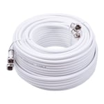 Câble Coaxial pour antenne satellite TV de 25 m métré TWIN 2x19 VAtC Blanc Diamètre 7mm