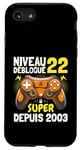 Coque pour iPhone SE (2020) / 7 / 8 Niveau 22 Débloqué Super Depuis 2003 Anniversaire Gamer