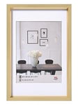 walther Design Picture Frame Gold 30 x 40 cm with PassepArtout, Steel Style Plastic Frame ES040G