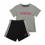 Urheiluasu vauvalle Adidas Essentials Lineage Tumman harmaa (Koko: 9-12 kuukautta)