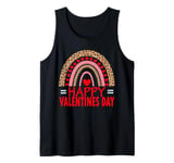 Happy Valentine's Day Leopard Rainbow for Girls Kids Women Tank Top