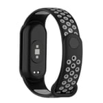 Silikonrem för Xiaomi Mi Band 8 Svart+grå