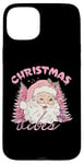 iPhone 15 Plus Santa Claus Pink Christmas Face Old Xmas Vintage Pink Santa Case