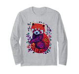 Aesthetic Red Panda Graphic Cute Red Panda Women Girls Long Sleeve T-Shirt