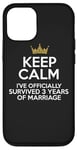 iPhone 15 Pro Funny Anniversary Three Years Of Marriage Wed Husband Wife Case