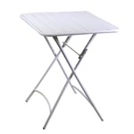 TABLE PLIANTE BLANC 80X80 H 72 EN MÉTAL MOD. ROVIGO