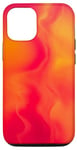 Coque pour iPhone 12/12 Pro Rose et orange, motif abstrait et dégradé coloré