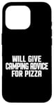 Coque pour iPhone 16 Pro Le camping-car amusant donnera des conseils de camping pour la pizza