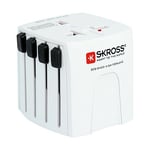 Adaptateur de Prise de Voyage Universel SKROSS - Prises France (sans terre) vers Royaume-Uni (UK), Etats-Unis (USA), Australie, Chine, France et plus de 200 autres destinations.