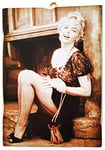 KUSTOM ART Marilyn Monroe Tableau de style vintage de collection imprimé sur bois