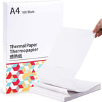 Fanfold Lot de 100 feuilles de papier thermique A4 pour imprimante portable M08F-Papier multi-usage compatible avec les imprimantes portables MT800 MT800Q et PJ762 PJ763MFi